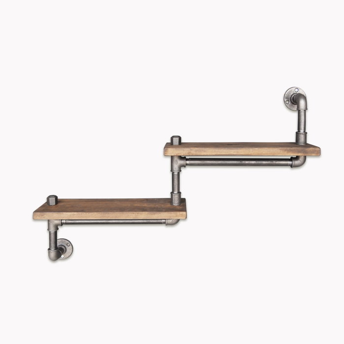 Hanah Home Estantería de tubería Boruraf012 Negro y nogal Hanah Home Estantería de tubería Boruraf012 Negro y nogal